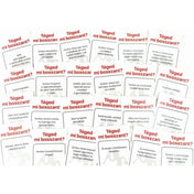 Zsémbes öregek kártyái „Téged mi bosszant?” felirattal, különféle idegesítő helyzeteket ábrázoló szövegekkel, például: „Amikor leszeded/leteszed magad” vagy „Dallamtapadás”.