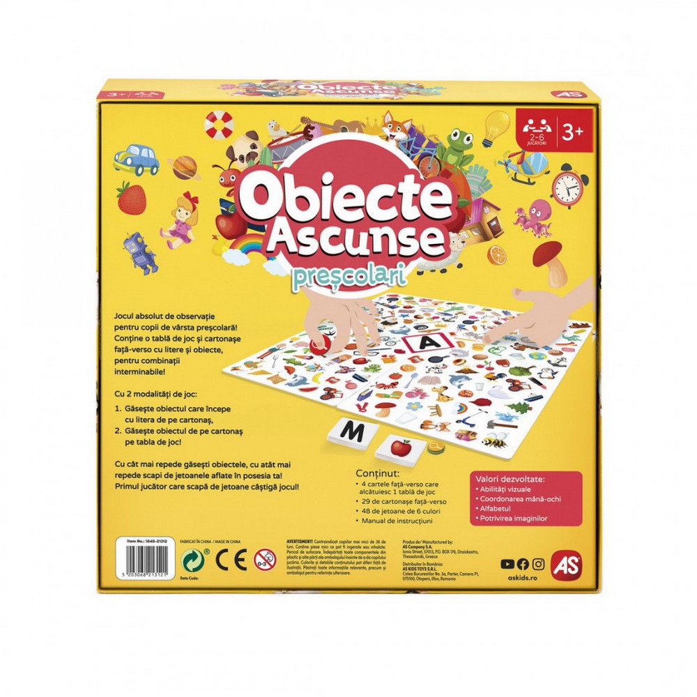 Obiecte ascunse preșcolari  román nyelvű társasjáték