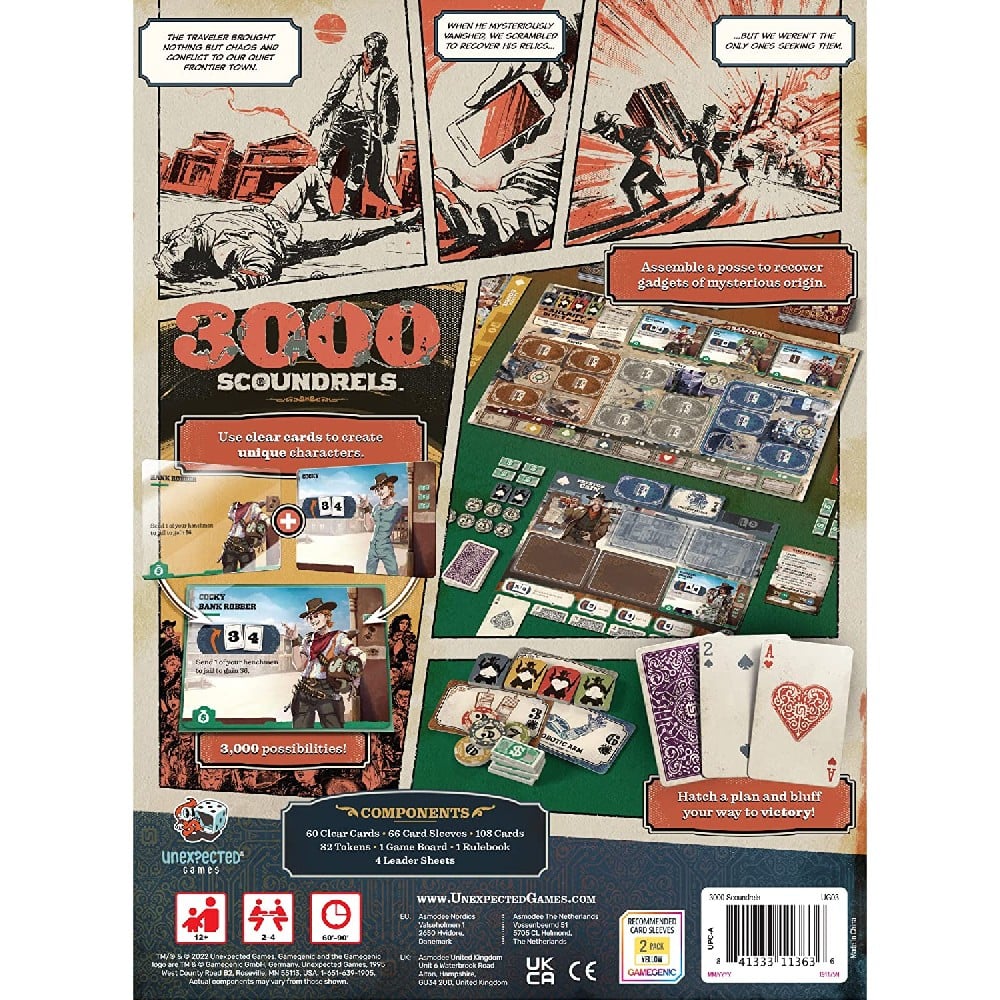 3000 Scoundrels angol nyelvű társasjáték