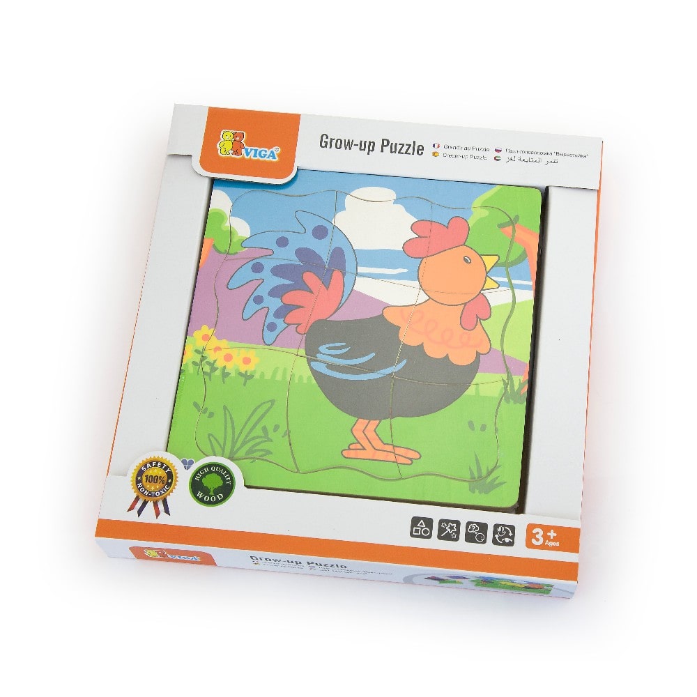 Réteges 4 darabos puzzle - Tojástól a kakasig, Viga