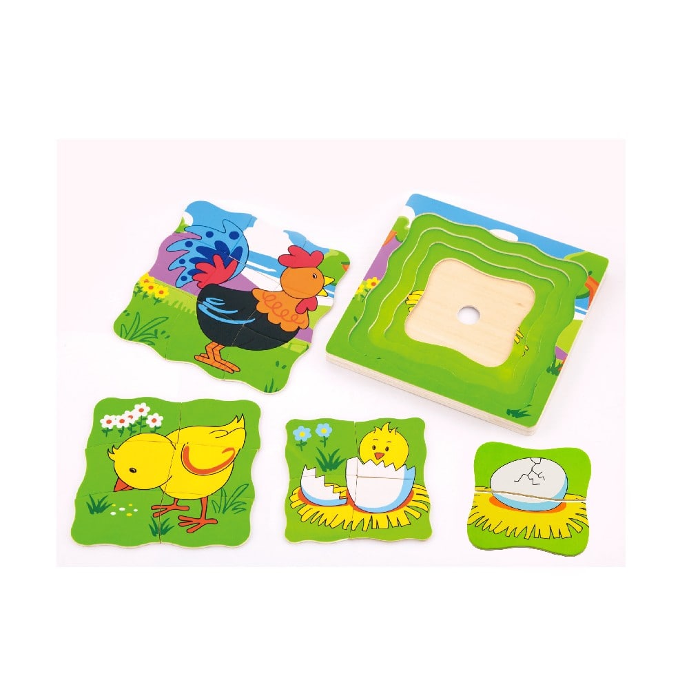 Réteges 4 darabos puzzle - Tojástól a kakasig, Viga