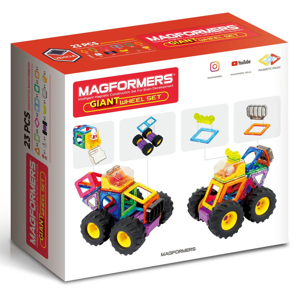 Magformers Giant Wheels - Monster Truck, 23 darabos készlet