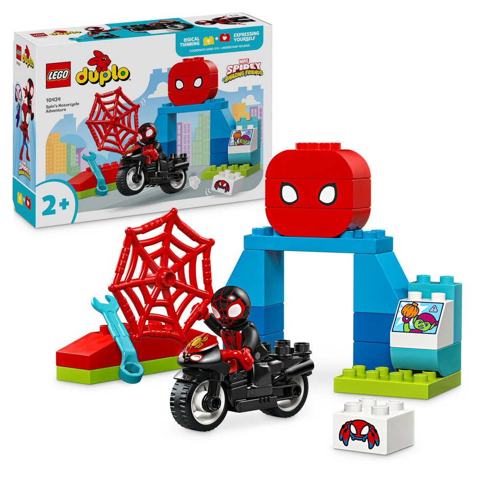 LEGO DUPLO Spin motorkerékpáros kalandjai 10424 doboz es tartalma