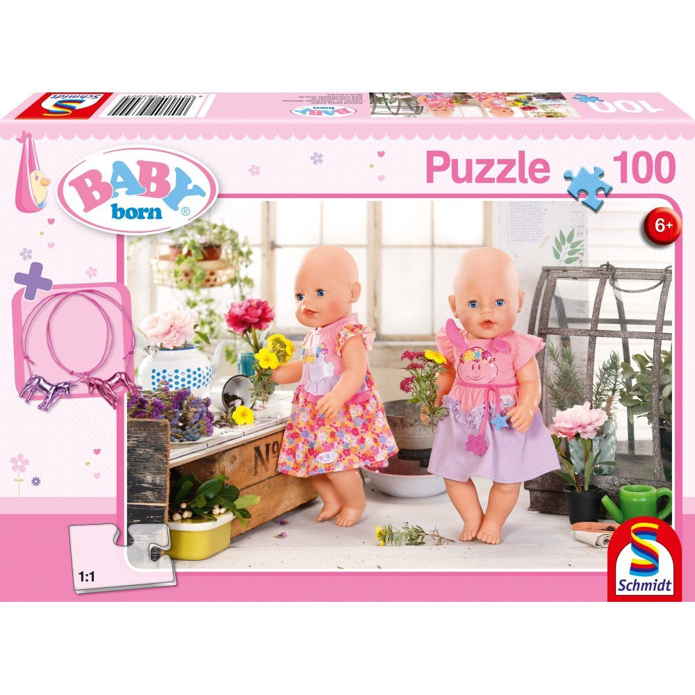 Puzzle Schmidt: Baby born - Virágok,puzzle 100 darabos doboz elolap