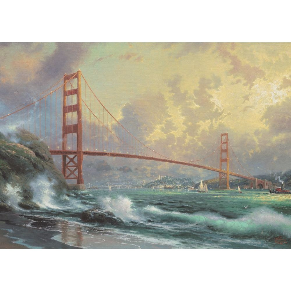 Puzzle Schmidt: Thomas Kinkade - Golden gate hid - fémdobozban 1000 darabos - a kirakhato kep