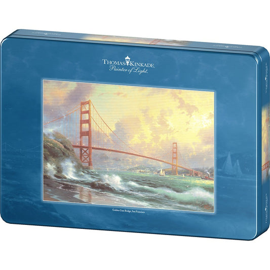 Puzzle Schmidt: Thomas Kinkade - Golden gate hid - fémdobozban 1000 darabos - csomagolas