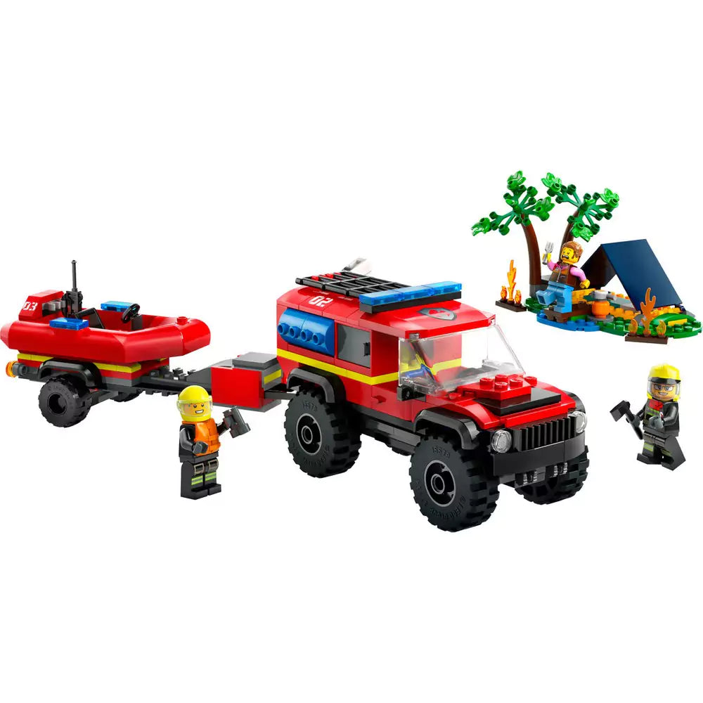 LEGO City 4x4 Tűzoltóautó mentőcsónakkal 60412