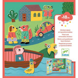 Állatok - Djeco matricás könyv DJ09071