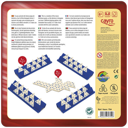 Háromszög alakú dominó fémdobozban, Cayro
