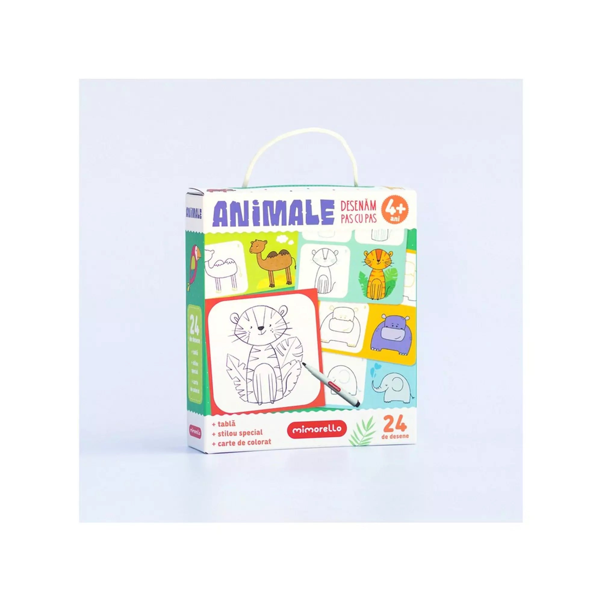 Animale Desenăm pas cu pas - Oktatójáték csomag 4 éves kortól, amely fejleszti a rajzkészséget és az önkifejezést.