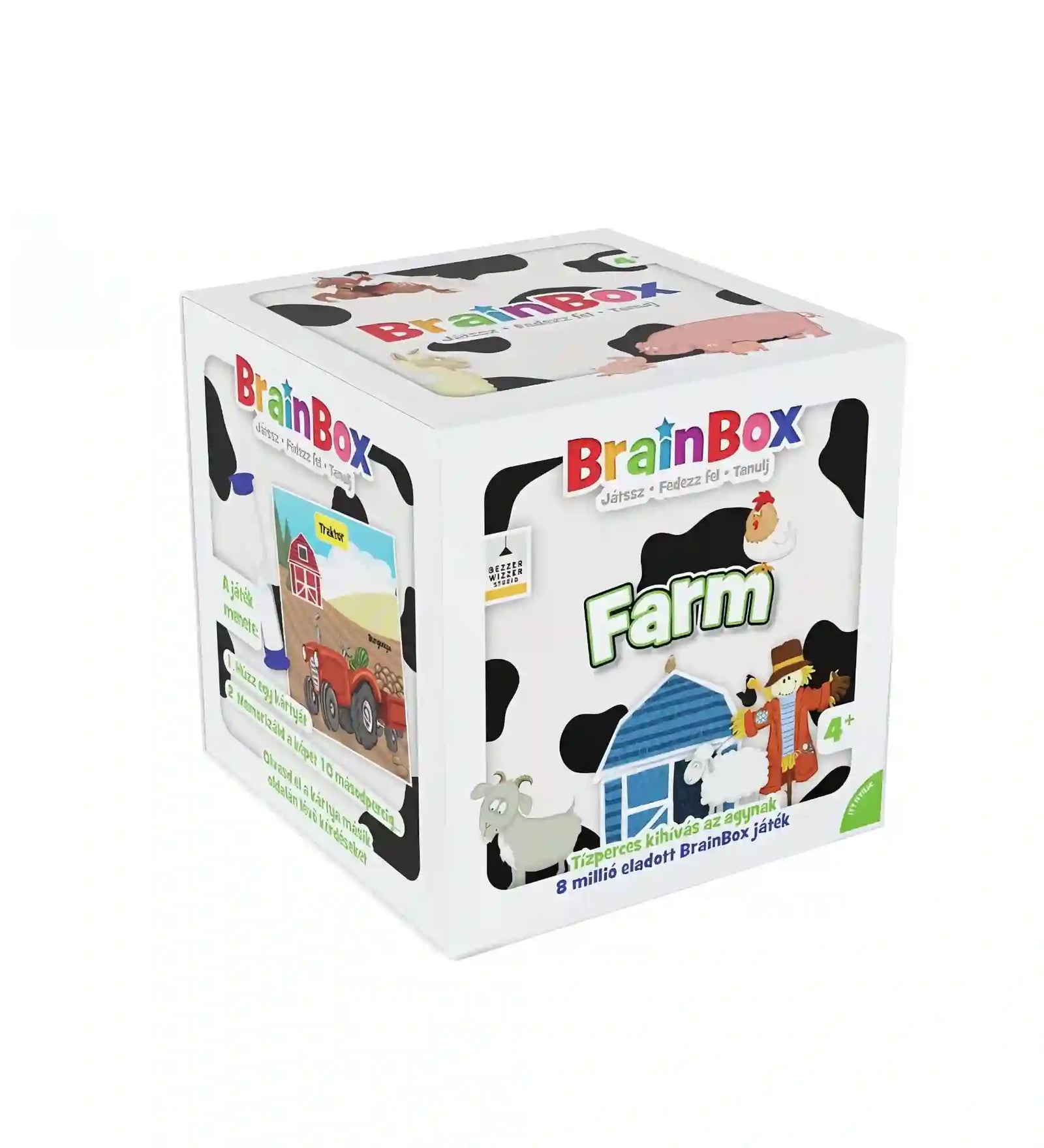 BrainBox - Farm magyar nyelvű társasjáté bodoz kinezete elolrol nezve

