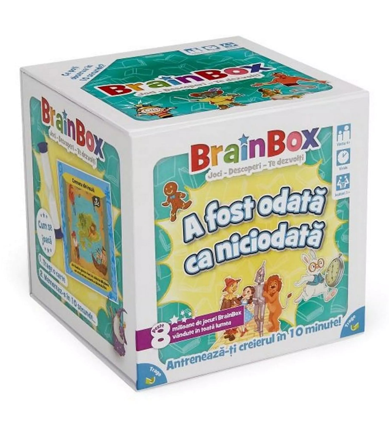 A Brainbox - A fost odată ca niciodată társasjáték doboza, amely fejleszti a memóriát és a megfigyelőképességet klasszikus meséken keresztül.