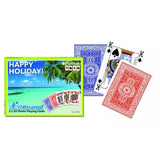 Francia kártya 2x55-ös készlet: Happy holiday plasztik