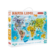 Joc educativ - Puzzle Harta lumii - 168 darabos