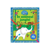 In adancul junglei - Coloreaza dupa numere + Abtibilduri - kifestős könyv