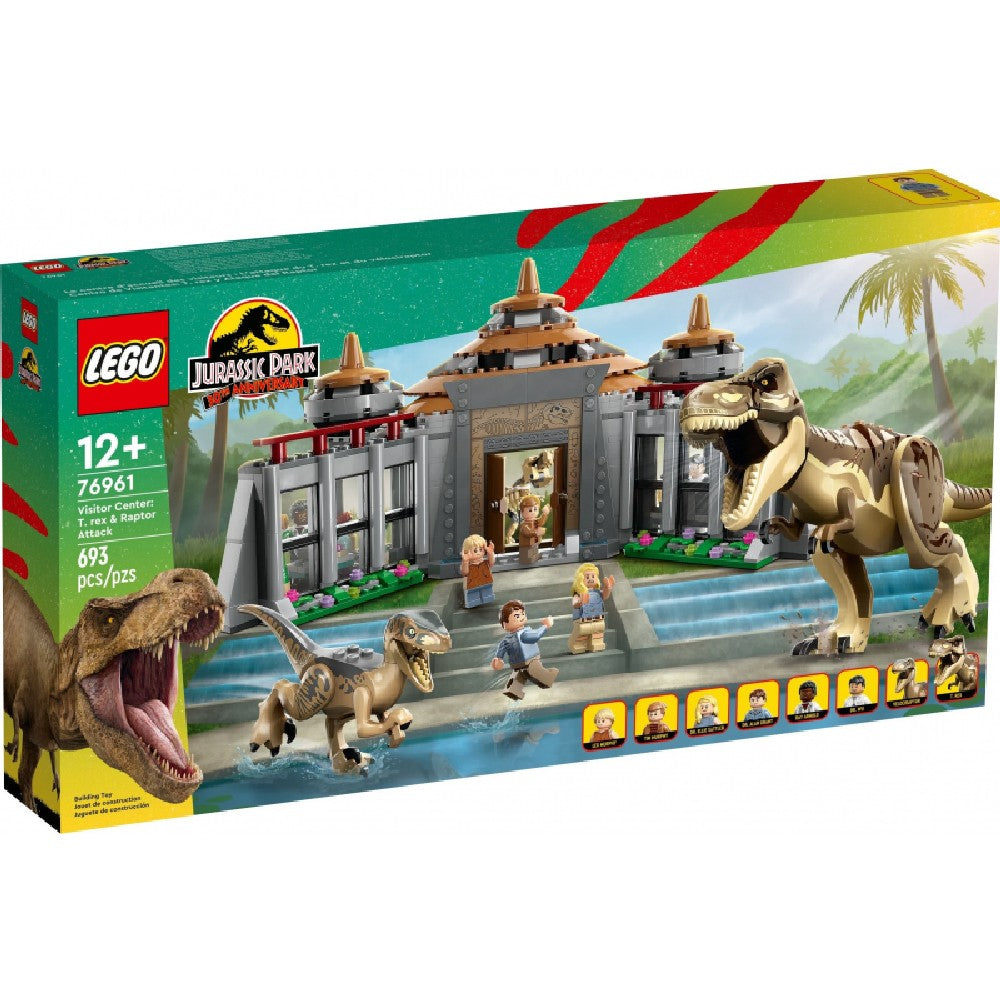 LEGO Jurassic World Látogatóközpont: T-Rex és raptortámadás 76961 693 darabos