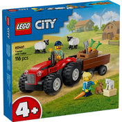 LEGO City Piros traktor, utánfutó és juhok (60461) játékkészlet doboza, mely vidám farmos kalandokat kínál a gyerekeknek.