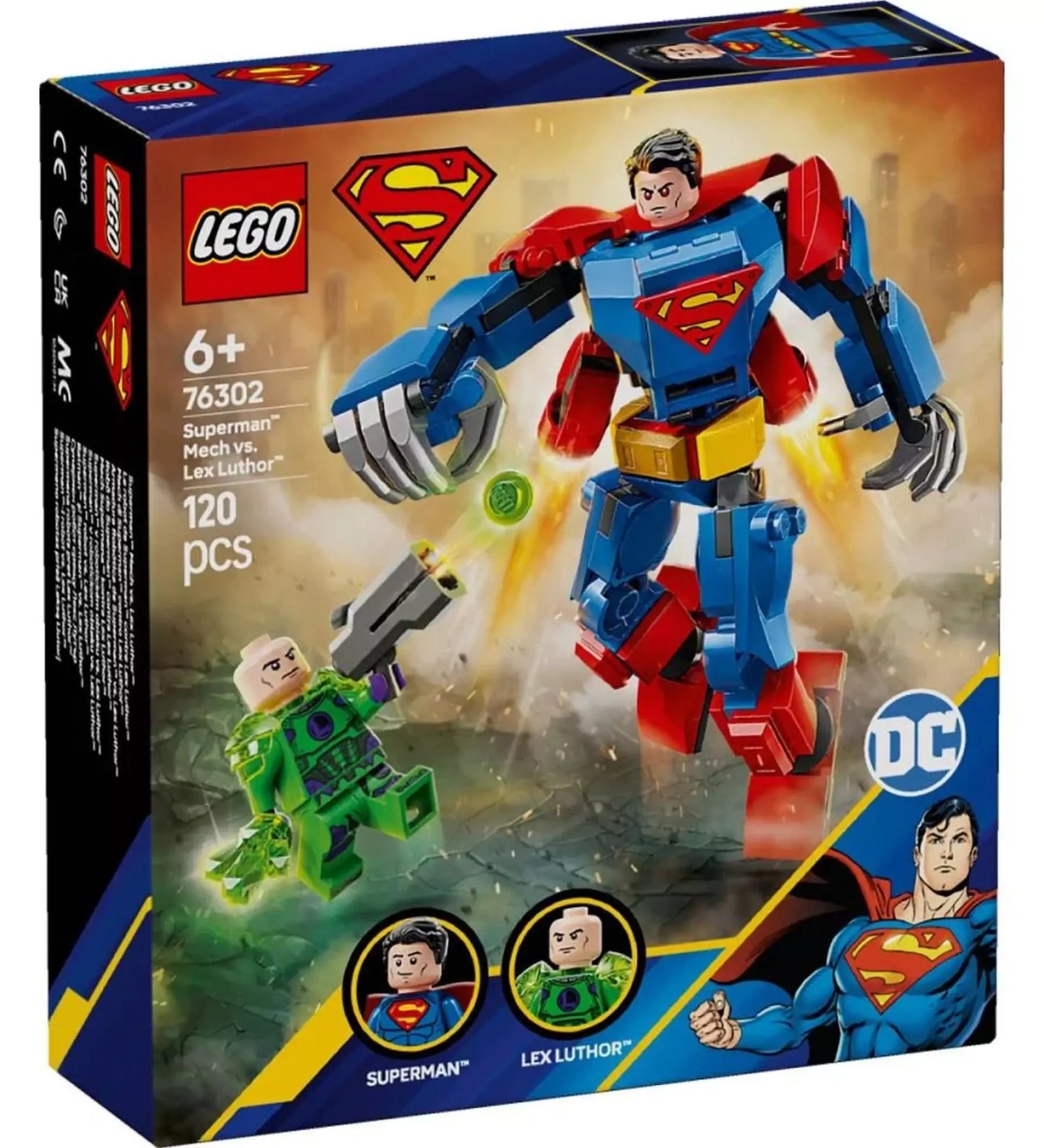 LEGO DC Superman robot vs. Lex Luthor (76302) - Teljes termékszett a Kriptonittal és robot funkciókkal.