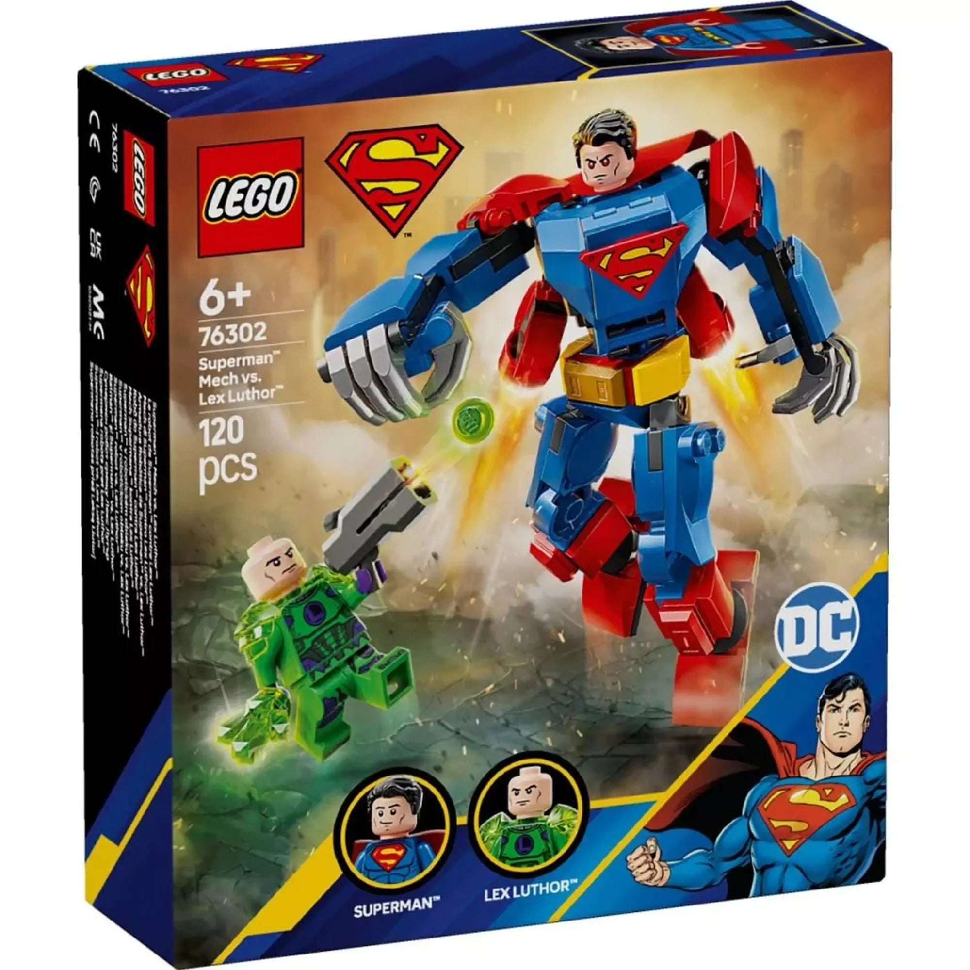 LEGO DC Superman robot vs. Lex Luthor (76302) - Teljes termékszett a Kriptonittal és robot funkciókkal.