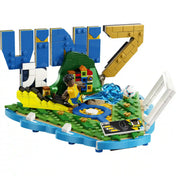 LEGO Editions Vini Jr. – A futball legjobb pillanatai 43027 készlet teljes modellje, focis jelenettel és Vini Jr. minifigurával.