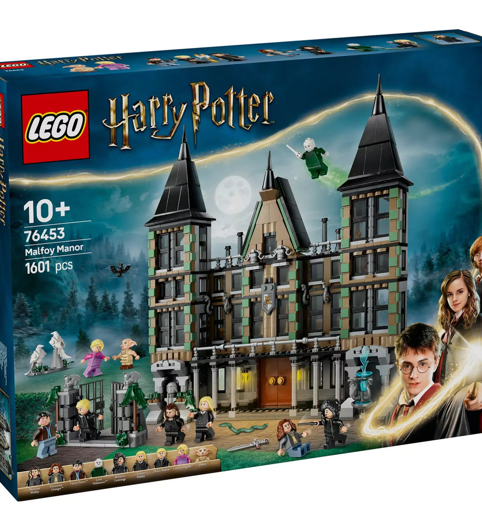 LEGO Harry Potter: Malfoy-kuria (76453) csomagolás – a lenyűgöző kastély és karakterek a varázslatos világ szerelmeseinek.