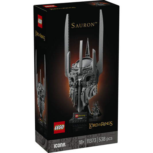 LEGO Icons 10373 Sauron™ dobozkép A Gyűrűk Ura témájú Sauron sisak díszmodellel.