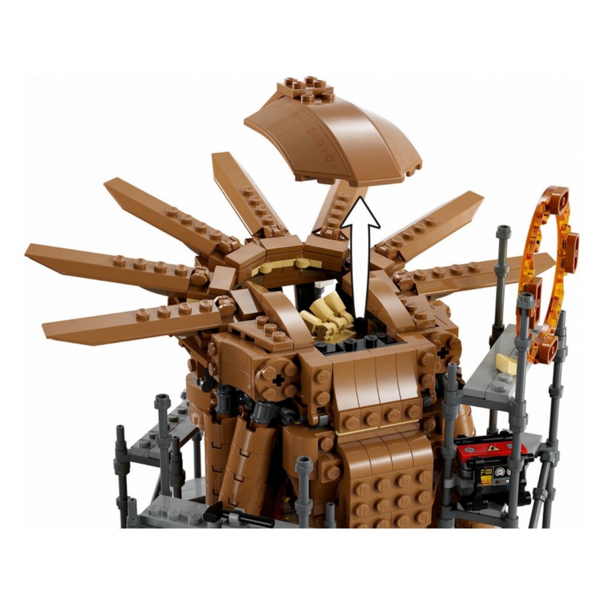 LEGO Marvel Pókember: A végső ütközet (76261) – szétválasztható moduláris részlet a szettből, mozgatható fal- és padlóelemekkel.