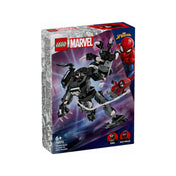 A LEGO Marvel 76276 Venom Mech Armour vs. Miles Morales készlet doboza, amelyen a dinamikus harci jelenet látható: Venom robotja megragadja Miles Moralest a látványos háttér előtt, bal alsó sarokban a két minifigura képe is megjelenik.