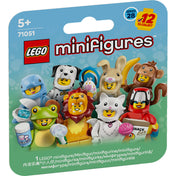 LEGO Minifigures Series 28 (71051) – a meglepetés tasak elölnézete, a 12 gyűjthető minifigura grafikájával.