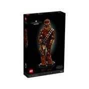 LEGO Star Wars Chewbacca (75371) készlet sötét háttérrel ellátott doboza, középen a megépített Chewbacca figura teljes alakos képe, bal alsó sarokban a LEGO és Star Wars logók.