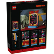 LEGO Super Mario: Donkey Kong játékgép 72051 dobozának hátoldala a modell játékfunkcióinak bemutatásával.