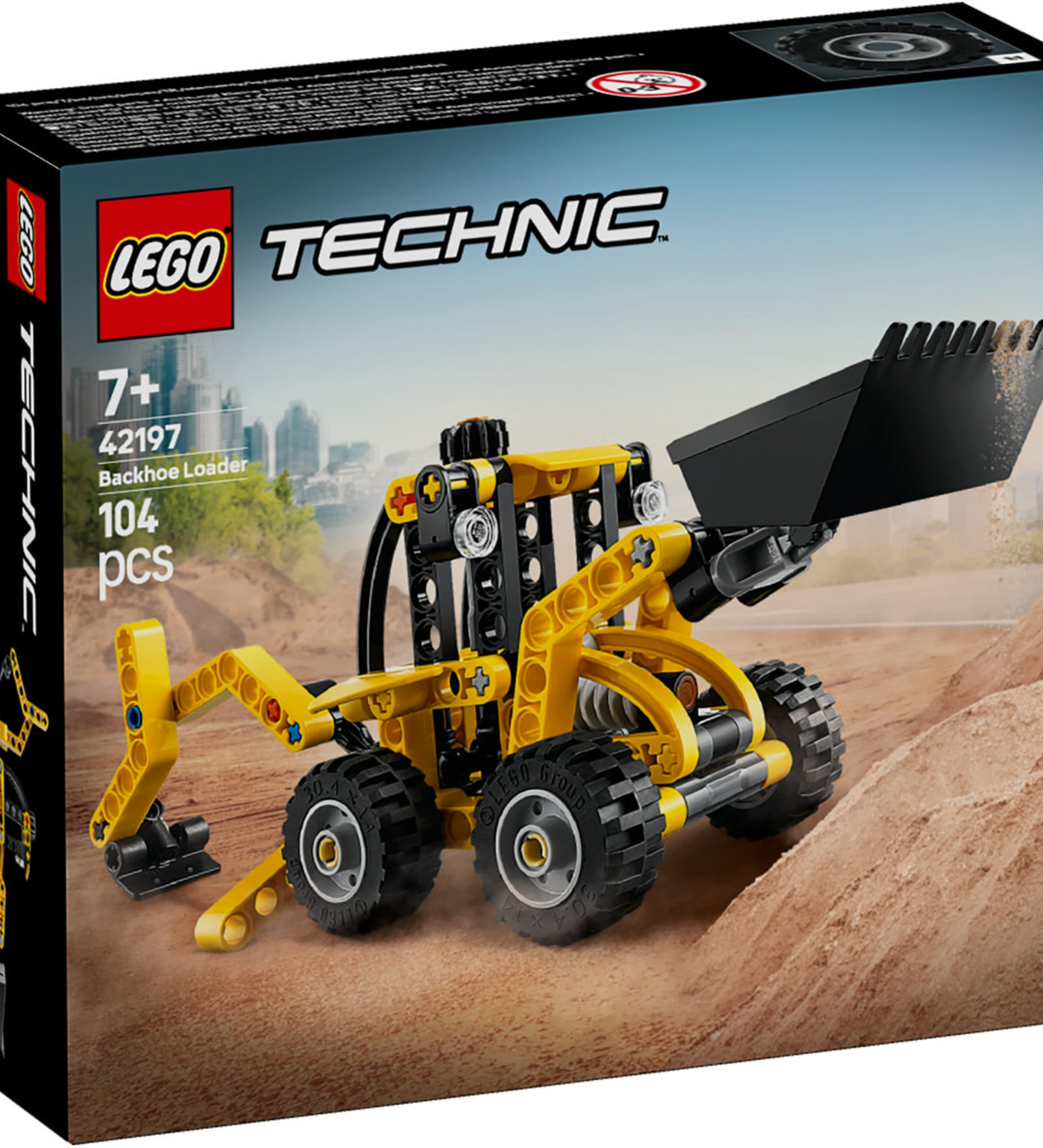LEGO Technic Árokásó rakodó doboza sáros terepen, 7+ éveseknek, 104 darab, valósághű funkciókkal.