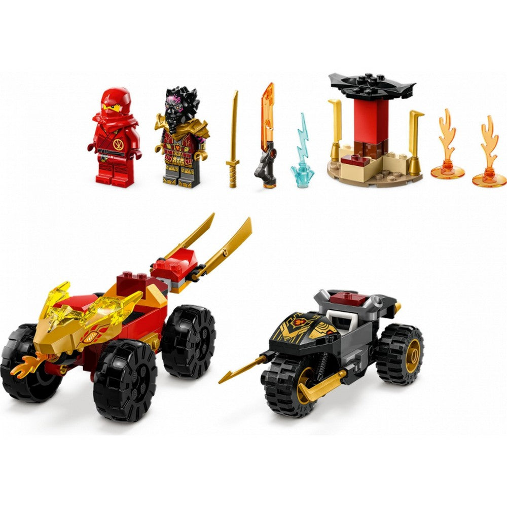 LEGO Ninjago Kai és Ras autós és motoros csatája 71789 103 darabos