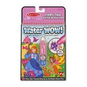 A Melissa & Doug Water WOW! Fairy Tale vízzel festős szett borítója, amelyen tündérek, hercegnő és mesevilági jelenetek láthatók a mellékelt víztollal.