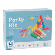 BS Toys Party Kit ügyességi játék doboza, többféle szabadtéri ügyességi játékkal egy készletben.