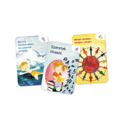 Pozitív gyerek vagyok önbizalomerősítő kártyák gyerekeknek, például „Bármi történik velem, az a javamat szolgálja”, „Szeretek olvasni” és „Minden rendben, rendben minden”.