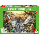 Puzzle Schmidt: Afrika állatai, 60 darabos