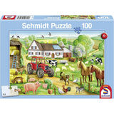 Puzzle Schmidt Merry Farmyard, 100 darabos