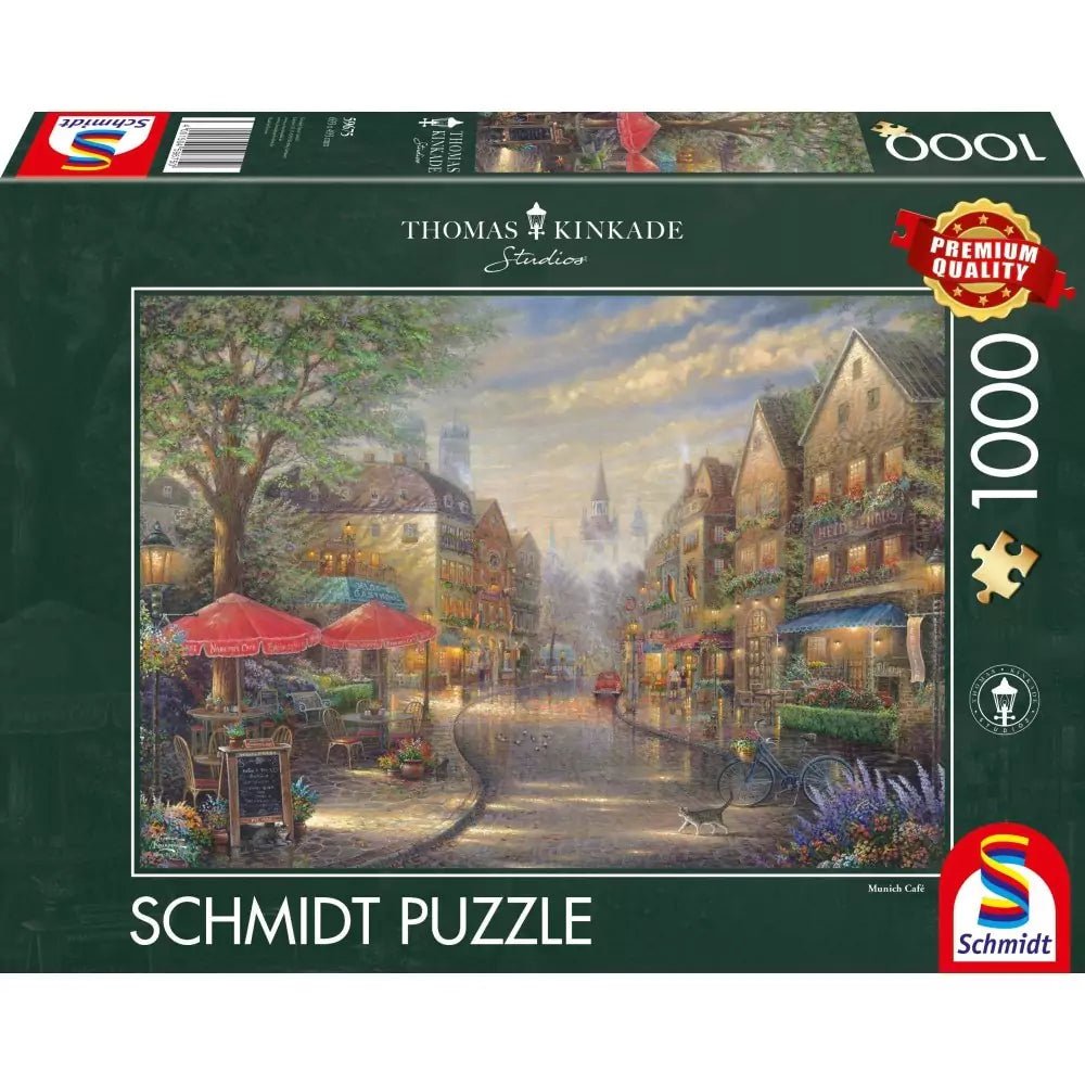 Puzzle Schmidt: Thomas Kinkade - Kávézó Münchenben, 1000 darabos