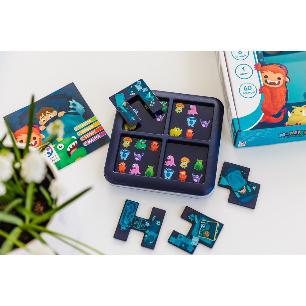 Smart Games Monsters Hide and Seek doboz elemei