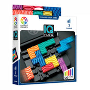 Smart Games IQ Flow logikai játék doboza színes hullámmintás puzzle elemekkel és egyszemélyes kihívásokkal 7 éves kortól.
