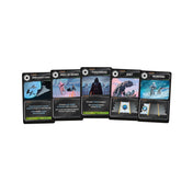 Star Wars: Bătălia de pe Hoth társasjáték birodalmi parancskártyák, Darth Vaderrel, rohamosztagosokkal és támadó akciókkal.