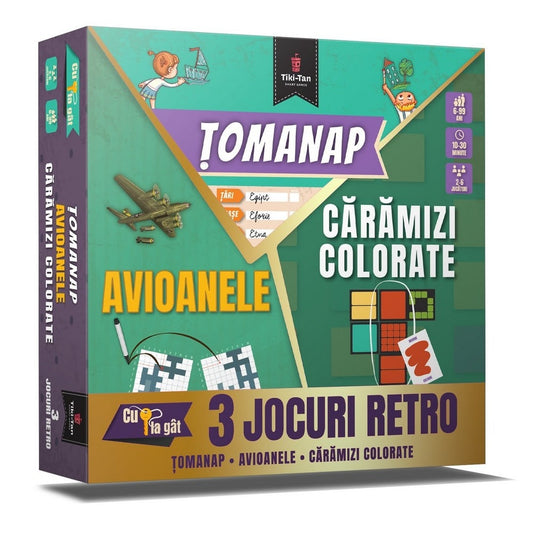 ȚOMANAP • AVIOANELE • CĂRĂMIZI COLORATE  - román nyelvű társasjáték