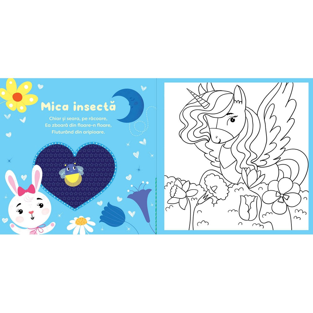 Unicorni - Pensula magică pagina interioara a cartii de colorat