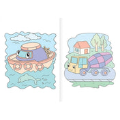 Vehicule vesele  carte de colorat cu apa  kifestős könyv