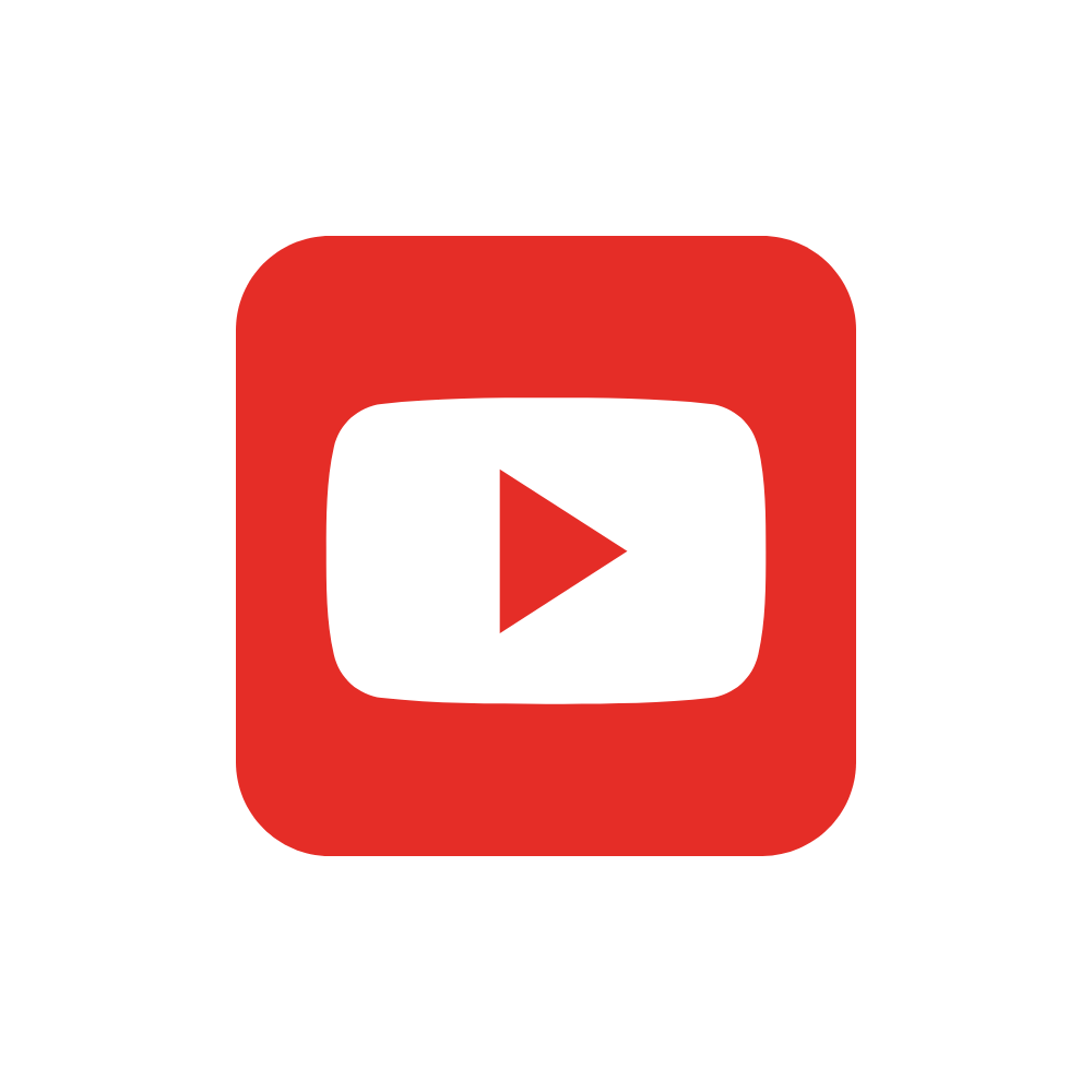 Feher hatteren a YouTube piros szinu logoja