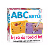 ABC betűi, írj rá és töröld le, magyar nyelvű foglalkoztató