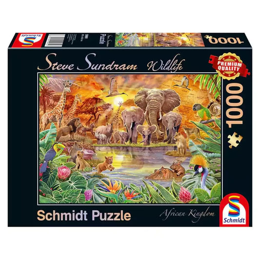 Puzzle Schmidt: Steve Sundram - Afrikai Vadvilág, 1000 darab