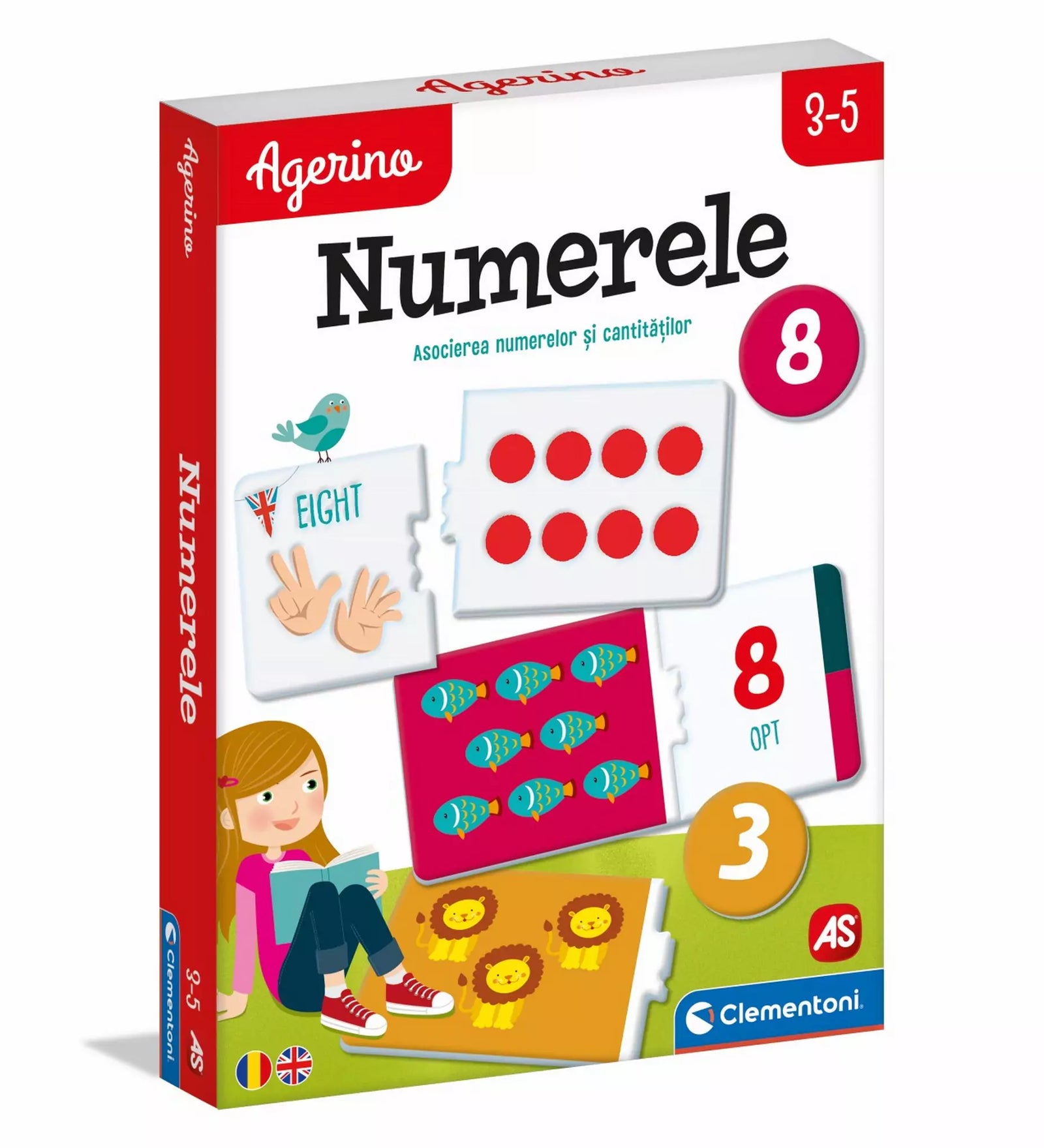 Agerino Számok Puzzle doboza - Színes és informatív borító az Agerino Számok Puzzle-hoz, ami a számok játékos tanulását teszi lehetővé.