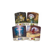 Arnak elveszett romjai: Sötét útvesztők magyar nyelvű kiegészítő helyszínkártyák romokkal és kristályokkal.